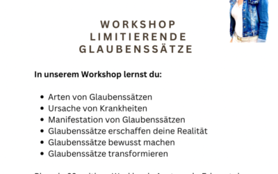 WORKSHOP: LIMITIERENDE GLAUBENSSÄTZE