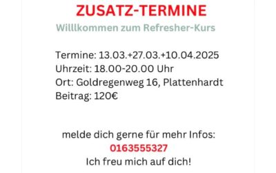 Refresher-Kurs Zusatztermine